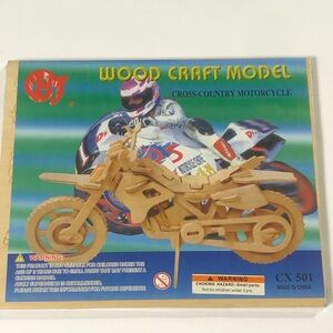 Wood Craft Model Cross-Country Motorcycle